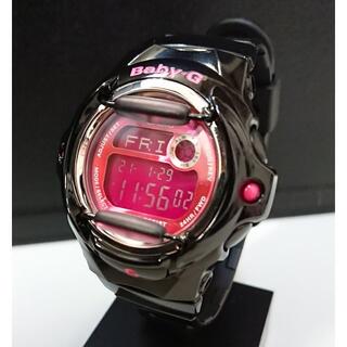 ベビージー(Baby-G)の8179 BABY-G レディース デジタル ブラック×ピンク BG-169R(腕時計)