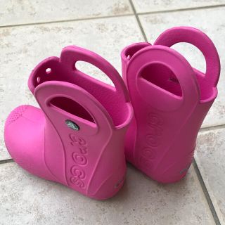 クロックス(crocs)のcrocs クロックス　長靴　ピンク　C10 (長靴/レインシューズ)