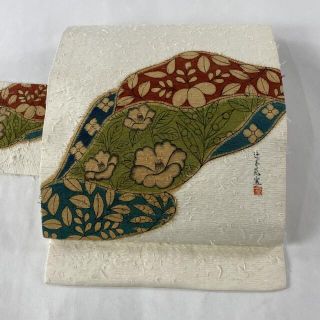 名古屋帯 秀品 正絹 【中古】(帯)