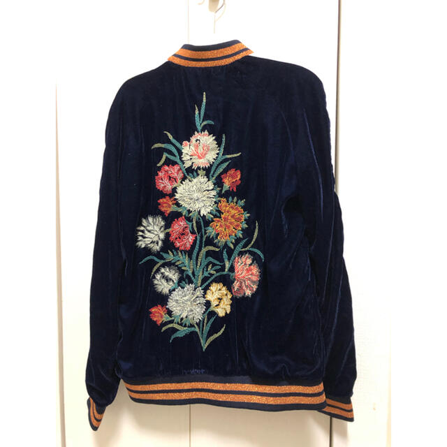 美品】ZARA ザラ ベロア スカジャン トラックジャケット 花柄