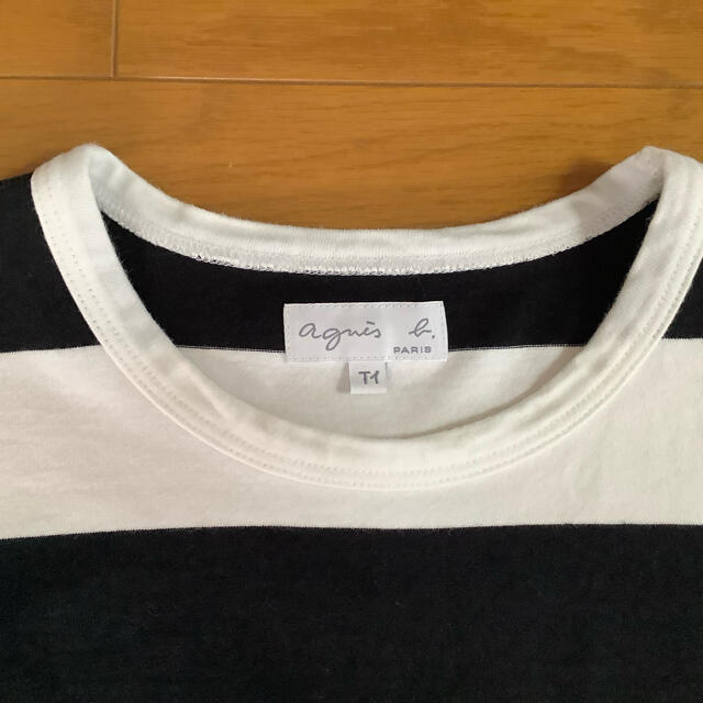 agnes b.(アニエスベー)のアニエスベー　白黒ボーダーシャツ レディースのトップス(Tシャツ(長袖/七分))の商品写真