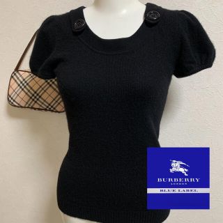 バーバリーブルーレーベル(BURBERRY BLUE LABEL)のBurberry☆カシミヤ混☆半袖ニットⓂ︎(ニット/セーター)