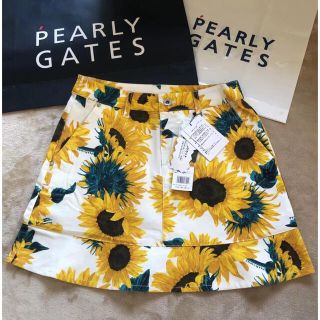 PEARLY GATES - パーリーゲイツ 30周年限定ひまわり白スカート