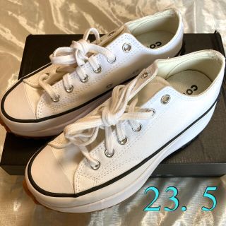 コンバース(CONVERSE)のコンバース ランスターハイク　ローカット　ホワイト　23.5 厚底(スニーカー)