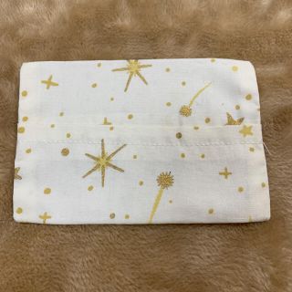 きらきら星☆ポケットティッシュケース☆白☆(外出用品)