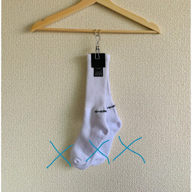 PEACEMINUSONE(ピースマイナスワン)のPMO SOCKS #2 WHITE メンズのレッグウェア(ソックス)の商品写真