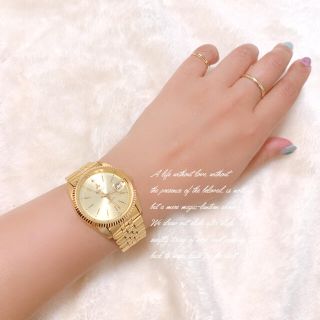 klaeuse】日付つき ゴールド腕時計 美品 稼働品 クロイゼの通販 by