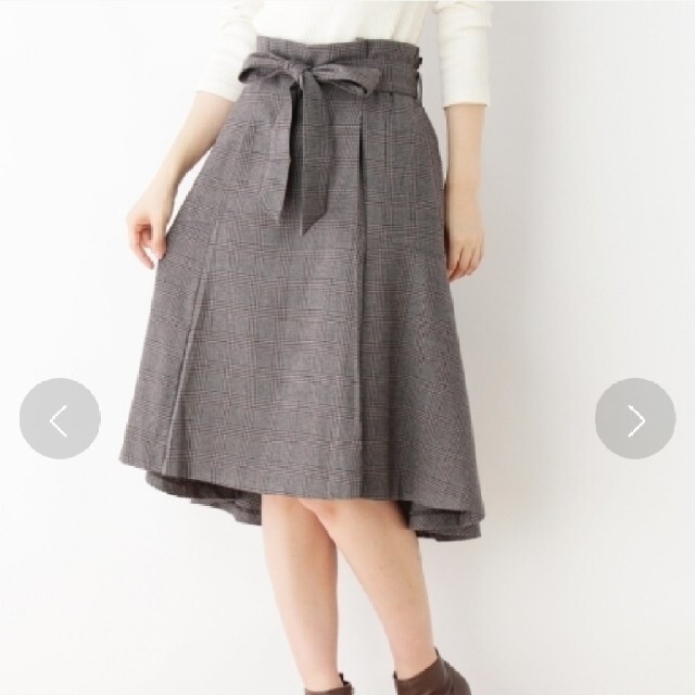 grove(グローブ)のベルト付きマーメイドチェックスカート♡ レディースのスカート(ひざ丈スカート)の商品写真