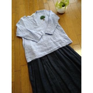 フォグリネンワーク(fog linen work)のfog Iinen wark　リネン　プルオーバー(シャツ/ブラウス(長袖/七分))