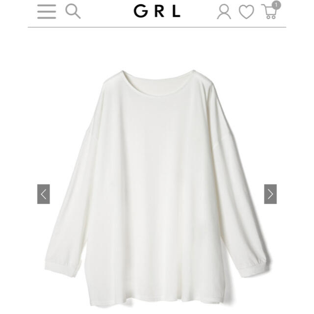 GRL(グレイル)のGRL クルーネックルーズロンT レディースのトップス(Tシャツ(長袖/七分))の商品写真