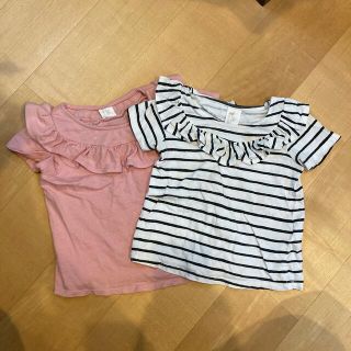 エイチアンドエム(H&M)のH&M♡フリルが可愛いTシャツ2枚セット♡(Ｔシャツ)