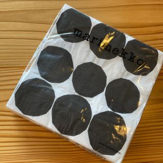 マリメッコ(marimekko)の特別価格◆マリメッコ marimekko ペーパーナプキン ホワイト×ブラック(テーブル用品)