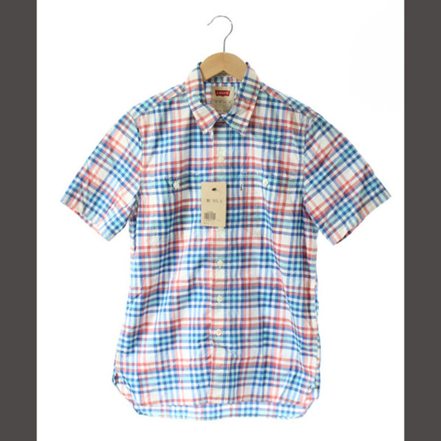 Levi's(リーバイス)のリーバイス Levi's シャツ カジュアル 半袖 チェック 青 赤 白 XS メンズのトップス(シャツ)の商品写真