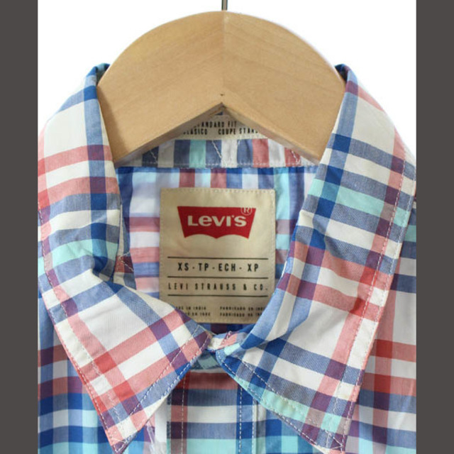 Levi's(リーバイス)のリーバイス Levi's シャツ カジュアル 半袖 チェック 青 赤 白 XS メンズのトップス(シャツ)の商品写真