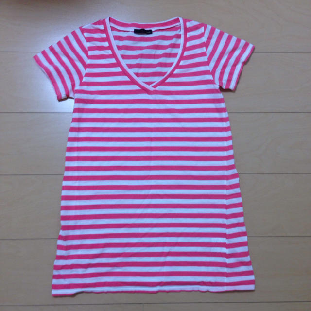 NINE(ナイン)のNINEチュニック丈Tシャツ☆ レディースのトップス(Tシャツ(半袖/袖なし))の商品写真