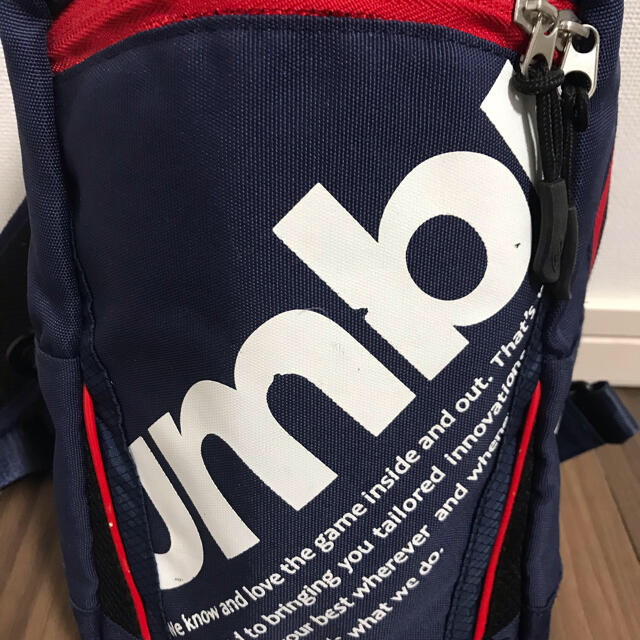 UMBRO(アンブロ)のアンブロ　ショルダーバッグ　ジュニア　ネイビー×レッド　UMBRO キッズ/ベビー/マタニティのこども用バッグ(リュックサック)の商品写真