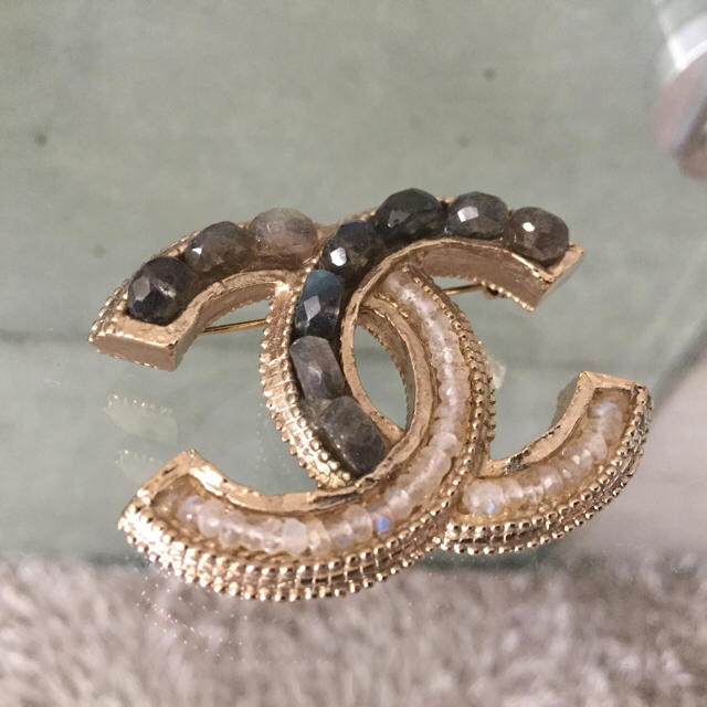 CHANEL - 美品 CHANEL シャネル 天然石 ブローチ アンティーク調の通販