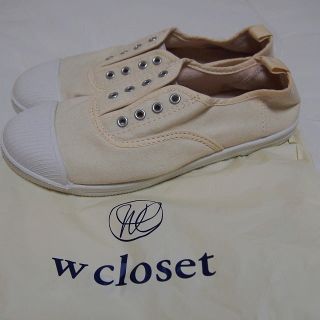 ダブルクローゼット(w closet)のスリッポン風スニーカー w closet(スリッポン/モカシン)