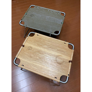 アウトドア テーブル/チェア hxo design モジュラーテーブル グリーン&ナチュラル+オプションの通販 