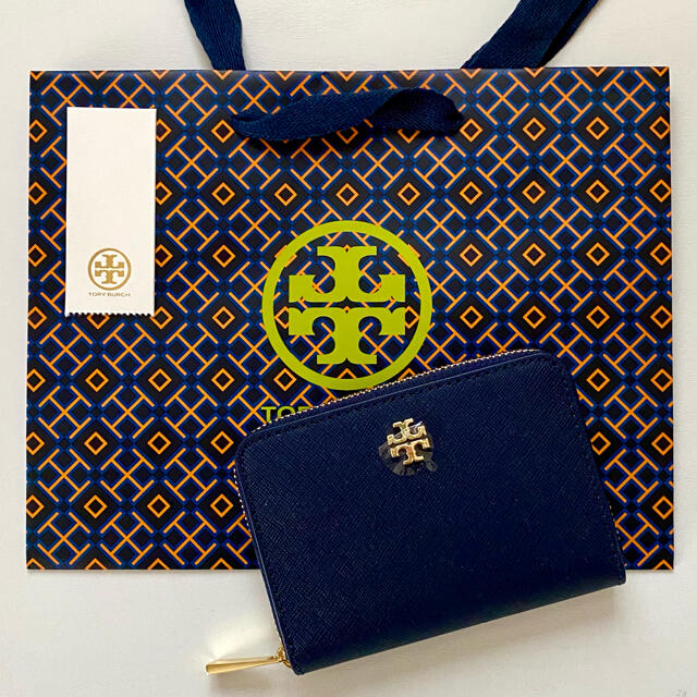 Tory Burch(トリーバーチ)の【新品】トリーバーチ コインケース ネイビー レザー レディースのファッション小物(コインケース)の商品写真