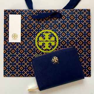 トリーバーチ(Tory Burch)の【新品】トリーバーチ コインケース ネイビー レザー(コインケース)