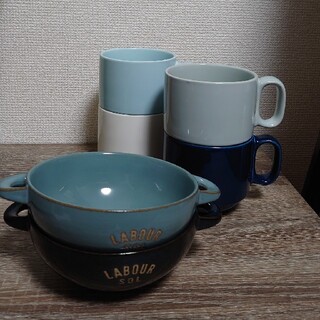 ラブールのスープカップとニトリのマグカップセット(食器)