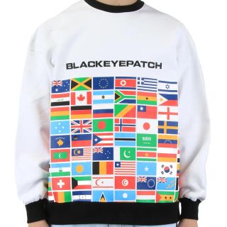 black eye patch FLAG CREW SWEAT | yoshi-sushi.ca