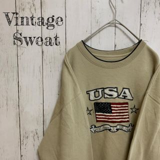 あいうえお様 専用 USA ビンテージ 古着 刺繍 ワッペン ロゴ スウェット(スウェット)