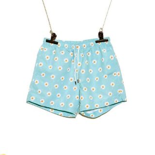 ピースマイナスワン(PEACEMINUSONE)のPMO DAISY ALLOVER SHORT PANTS SKY BLUE M(ショートパンツ)