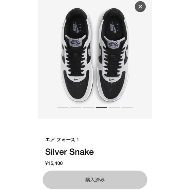 AIR FORCE 1 silver snake 29cm 黒蛇