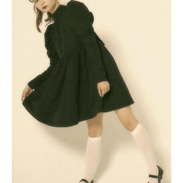 ZARA(ザラ)のFrench girly OP black ♡ miro amurette レディースのワンピース(ミニワンピース)の商品写真