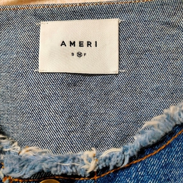 Ameri VINTAGE(アメリヴィンテージ)のAmeri 　ムートンレイヤードデニムジャケット レディースのジャケット/アウター(Gジャン/デニムジャケット)の商品写真