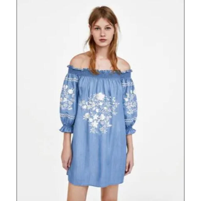 Zara Zara ザラ 刺繍入りオフショルダーワンピース ブルーの通販 By まあ S Shop ザラならラクマ Zara Zara ザラ 刺繍入りオフショルダーワンピース ブルーの通販 By まあ S Shop ザラならラクマ