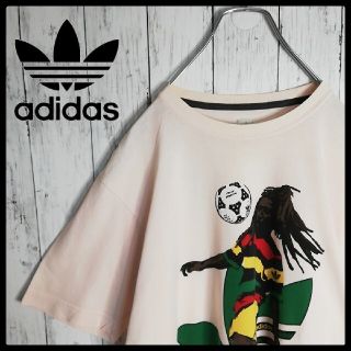 アディダス(adidas)の【希少デザイン】90s adidas×ボブ•マーリー　コラボTシャツ　国旗タグ(Tシャツ/カットソー(半袖/袖なし))