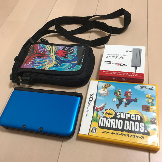 ニンテンドー3DS(ニンテンドー3DS)の【勝一様専用】Nintendo 3DS LL 本体ブルー/ブラック　他 エンタメ/ホビーのゲームソフト/ゲーム機本体(携帯用ゲーム機本体)の商品写真