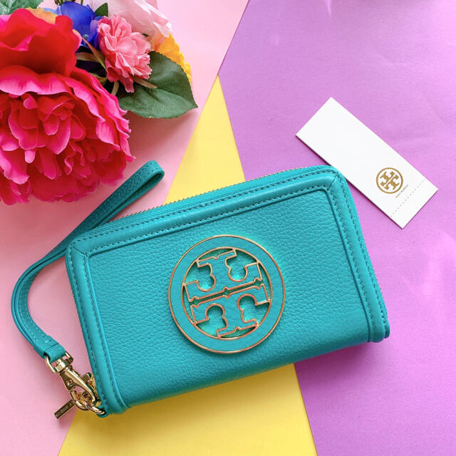 【レア】1点のみ！新品♡toryburch トリーバーチ　ターコイズ　財布