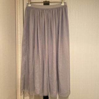 ユニクロ(UNIQLO)のサテンスカート　チュールスカート　(リバーシブル)(ロングスカート)