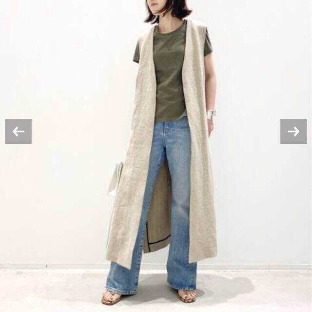 L'Appartement DEUXIEME CLASSE(アパルトモンドゥーズィエムクラス)のL'Appartement Linen Vest レディースのトップス(ベスト/ジレ)の商品写真