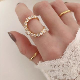 スタージュエリー(STAR JEWELRY)のNo.82 U字 AAAランクジルコニアストーン リング (リング(指輪))