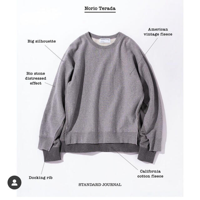 【STANDARD JOURNAL】 TERADA Sweat