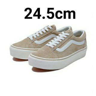 ヴァンズ(VANS)のVANS OLDSKOOLPLAT V36S SUEDE［ベージュ/24.5㎝］(スニーカー)