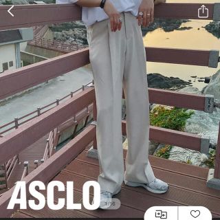 ザラ(ZARA)のasclo ホワイトスラックス(スラックス)