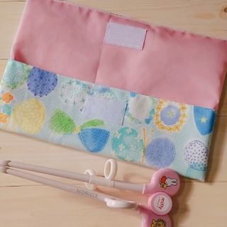 カトラリーケース　ゆめかわ　ちょうちょ　ブルー(外出用品)