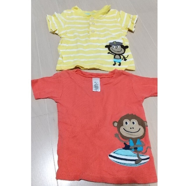 carter's(カーターズ)のカーターズ おさるさん Tシャツ 2枚セット キッズ/ベビー/マタニティのベビー服(~85cm)(Ｔシャツ)の商品写真