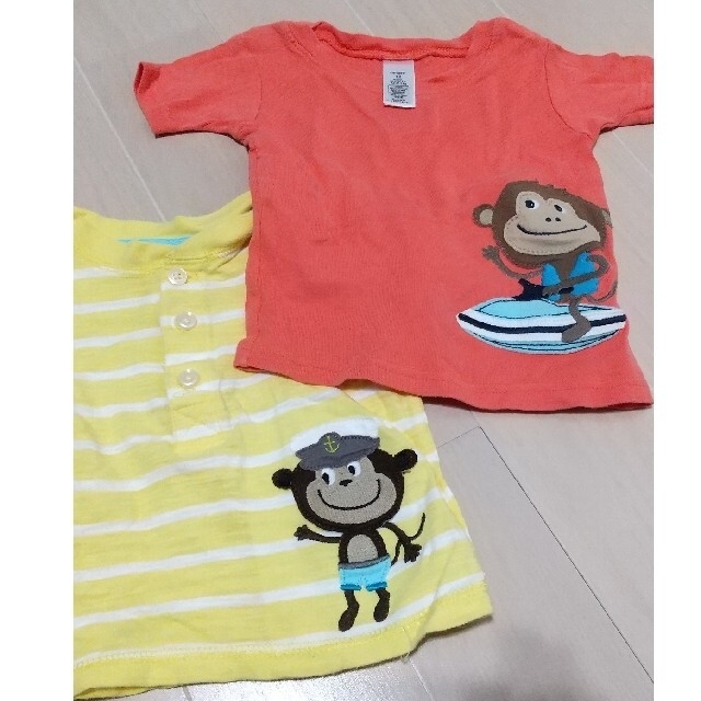 carter's(カーターズ)のカーターズ おさるさん Tシャツ 2枚セット キッズ/ベビー/マタニティのベビー服(~85cm)(Ｔシャツ)の商品写真