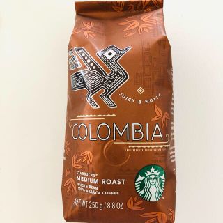 スターバックスコーヒー(Starbucks Coffee)のスターバックス　コーヒー豆　コロンビア　250グラム　スタバ(コーヒー)