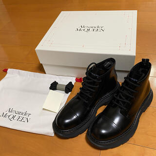 アレキサンダーマックイーン(Alexander McQueen)のAlexander McQueen レースアップアンクルブーツ 購入金額14万円(ブーツ)
