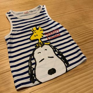 スヌーピー(SNOOPY)のSNOOPY かわいいボーダーノースリーブ80(その他)