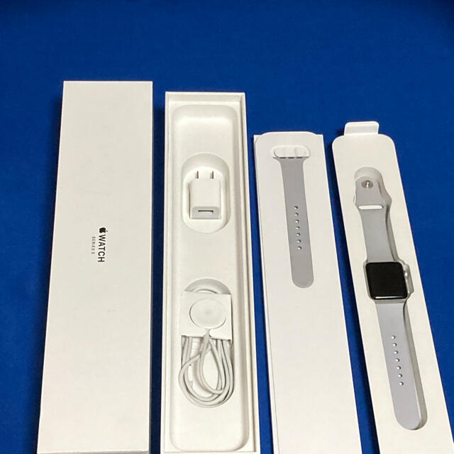 apple watch series3 38mm GPSモデル金属バンド付き-