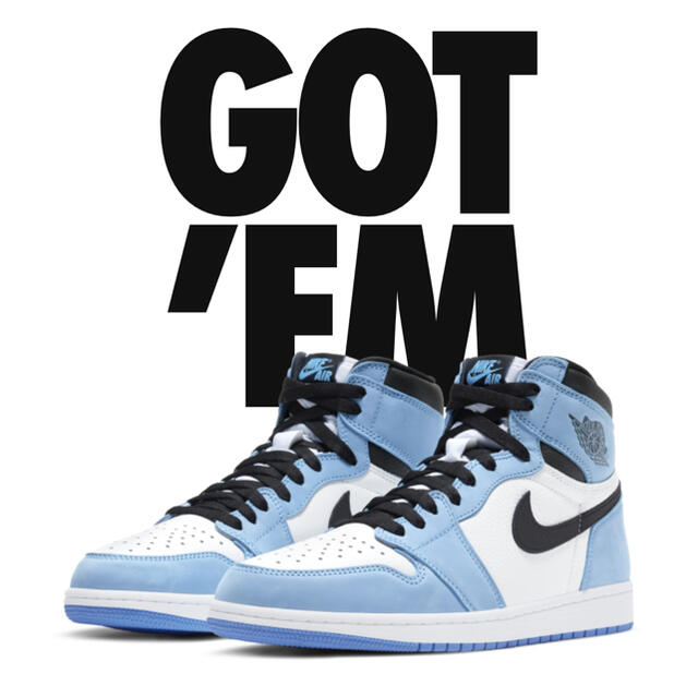 靴/シューズNike AIR JORDAN 1 university blue 26.5